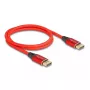 Cavo DisplayPort DeLOCK 16K 60 Hz 1 m rosso metallo