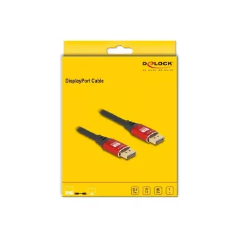 Cavo DisplayPort DeLOCK 8K 60 Hz 1 m rosso metallo