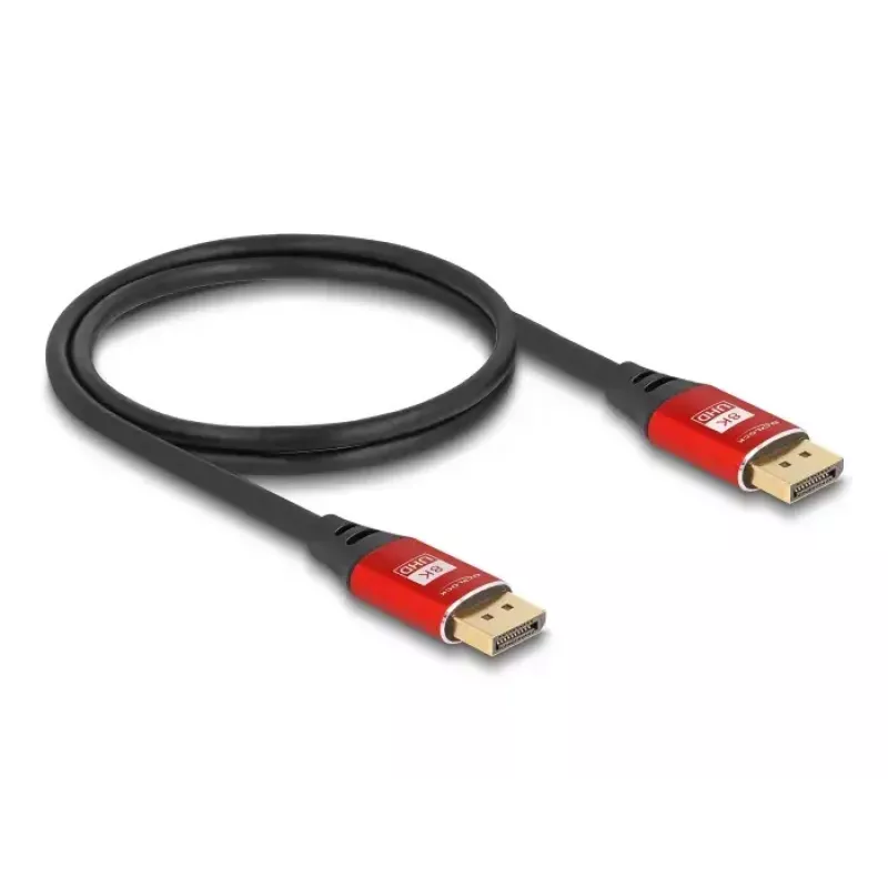Cavo DisplayPort DeLOCK 8K 60 Hz 3 m rosso metallo