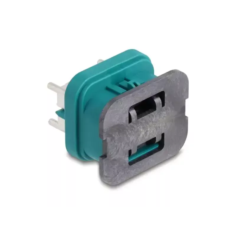 Connettore maschio quad HDMTD DeLOCK per PCB, grado di protezione IP67 IP69K