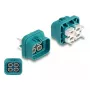 Connettore maschio quad HDMTD DeLOCK per PCB, grado di protezione IP67 IP69K