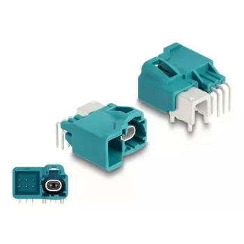 Connettore maschio singolo Powerpin HDMTD DeLOCK angolare per PCB 90° connettore femmina