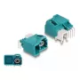 Connettore maschio singolo Powerpin HDMTD DeLOCK angolare per PCB 90° connettore femmina