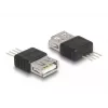 Adattatore DeLOCK USB 2.0 Type-A connettore femmina su 4 pin nero argento 5V