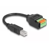 Cavo DeLOCK USB 2.0 Type-B maschio su adattatore morsettiera 15 cm