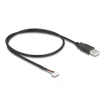 Cavo USB DeLOCK USB 2.0 0,6 m USB A 5 pin morsettiera nero