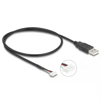 Cavo USB DeLOCK USB 2.0 0,6 m USB A 5 pin morsettiera nero