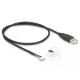 Cavo USB DeLOCK USB 2.0 0,6 m USB A 5 pin morsettiera nero
