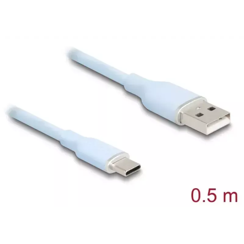 Cavo USB DeLOCK 81221 USB 2.0 0,5 m USB A USB C blu