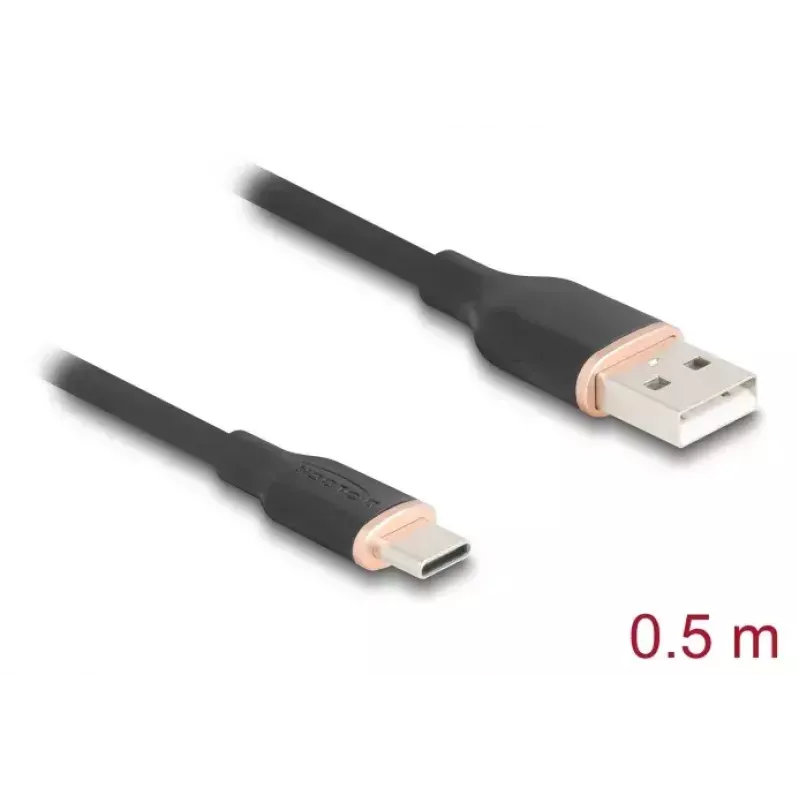 Cavo USB DeLOCK 81225 0,5 m USB A USB C nero