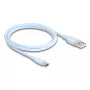 Cavo USB DeLOCK USB 2.0 1 m USB A USB C blu 81222