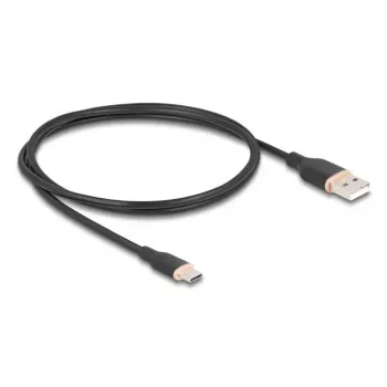 Cavo USB DeLOCK USB 2.0 1 m USB A USB C nero