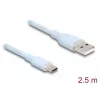 Cavo USB DeLOCK USB 2.0 2,5 m USB A USB C blu
