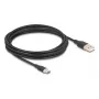 Cavo USB DeLOCK USB 2.0 4 m USB A USB C nero 81228