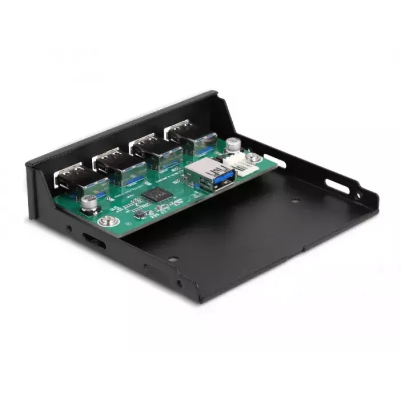 Hub USB 3.2 Gen 1 interno 3,5 pollici DeLOCK 4 porte nero