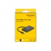 Hub DeLOCK 64129 USB 3.2 Gen 2 Type-C 5000 Mbit/s nero