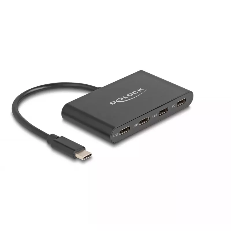 Hub DeLOCK USB 3.2 Gen 1 USB Type-C 3 x connettore femmina USB Type-C 1 x USB Type-C PD 100W