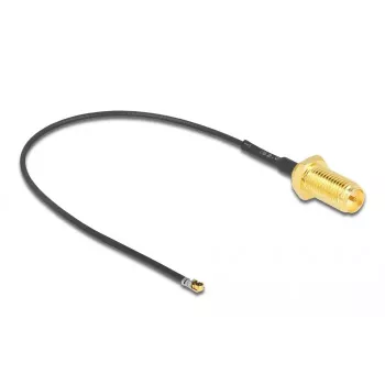 Cavo coassiale DeLOCK 12654 0,1 m RP-SMA MHF 4L LK nero