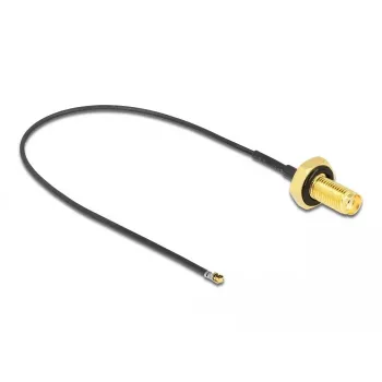 Cavo coassiale DeLOCK 12663 0,2 m SMA MHF 4L LK nero