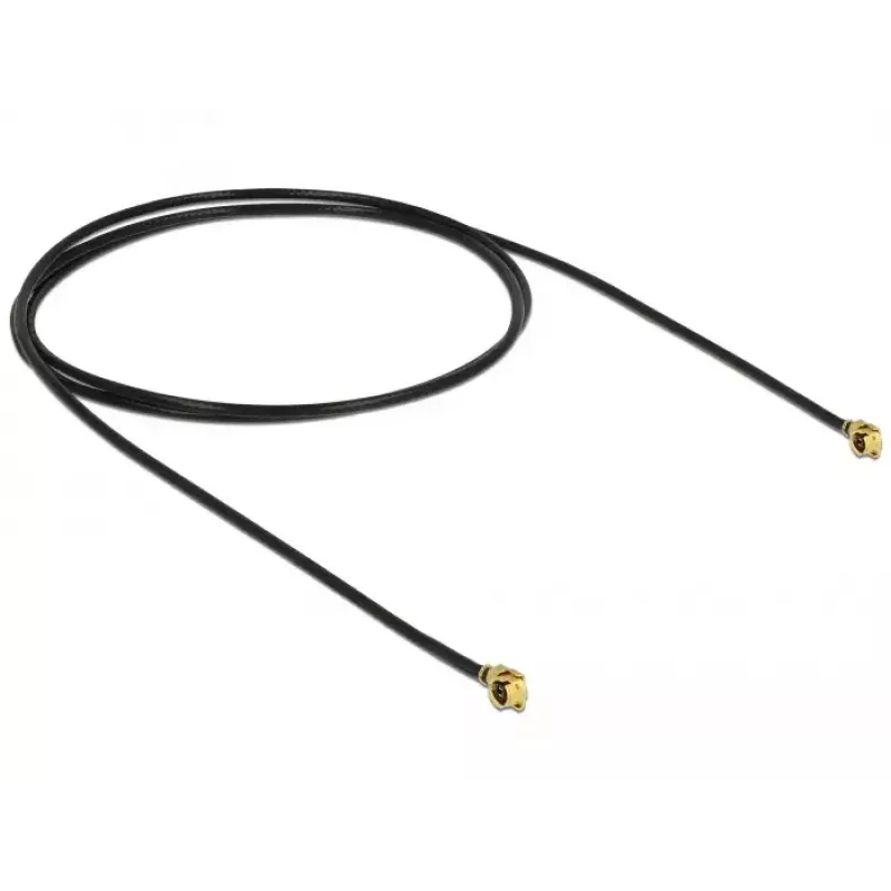 Cavo coassiale DeLOCK 89611 0,5 m MHF (I-PEX) nero oro