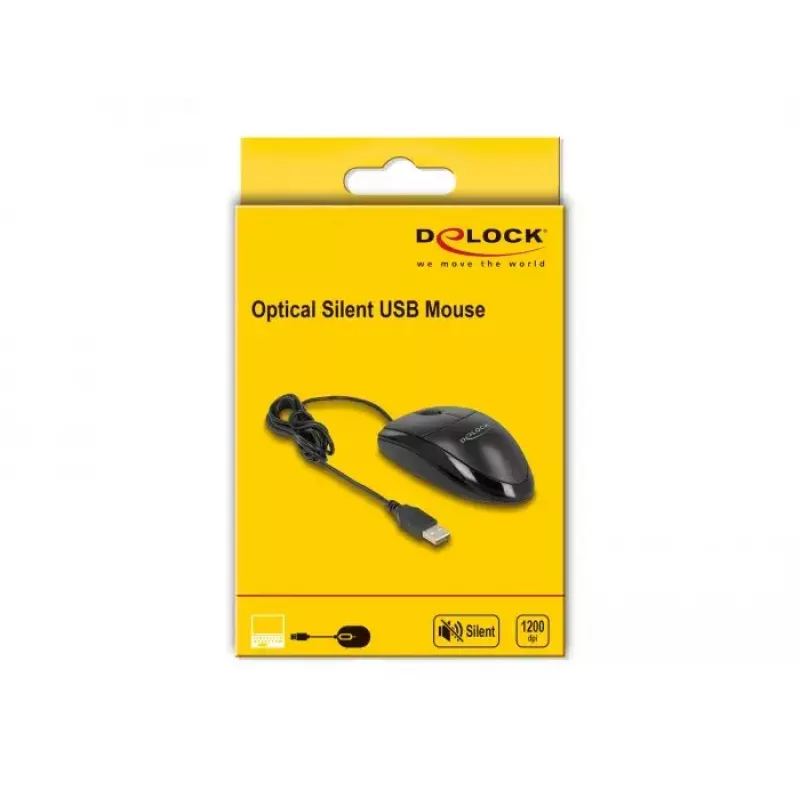Mouse DeLOCK 12106 USB Type-A ottico ambidestro