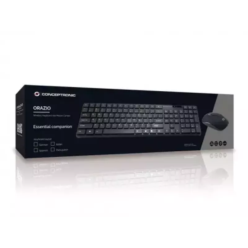 Set tastiera e mouse wireless Conceptronic Orazio ORAZIO01ES