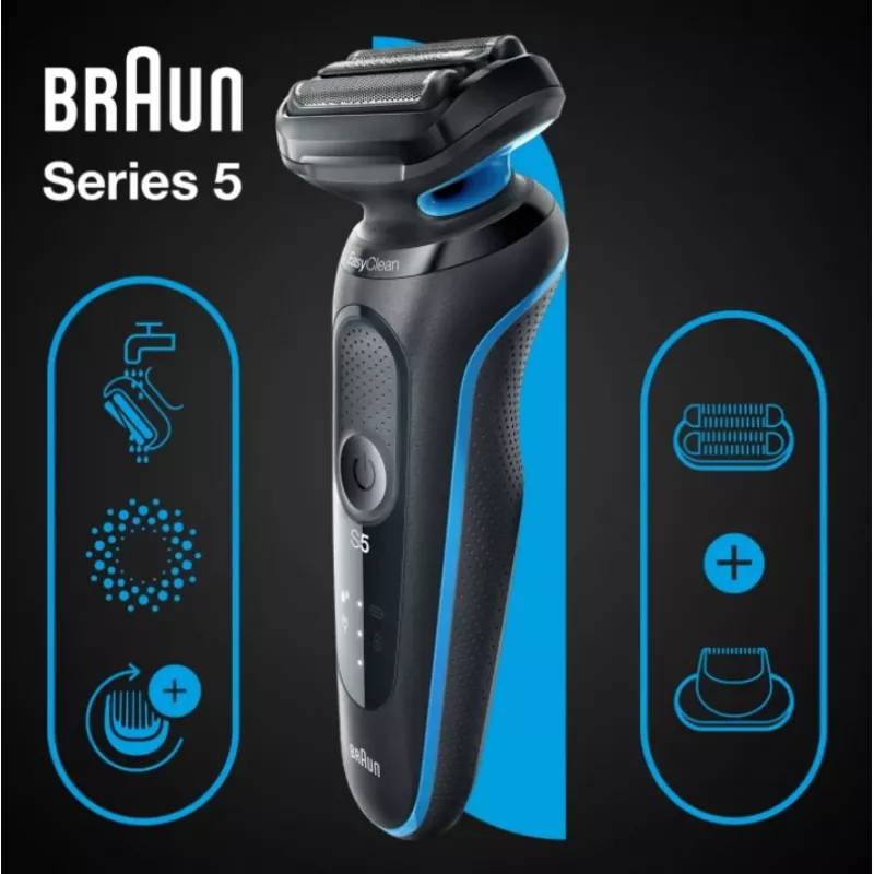 Braun Series 5 51-B1820s rasoio a lamina nero, blu