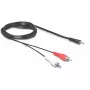 Cavo audio DeLOCK 84277 10m 3,5mm 2 x RCA nero