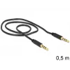 Cavo audio DeLOCK 3,5 mm – 3,5 mm 0,5 m nero
