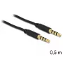 Cavo audio DeLOCK 3,5 mm – 3,5 mm 0,5 m nero