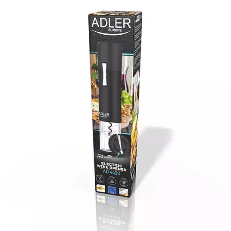 Apribottiglie Adler AD 4490 Nero Argento Trasparente