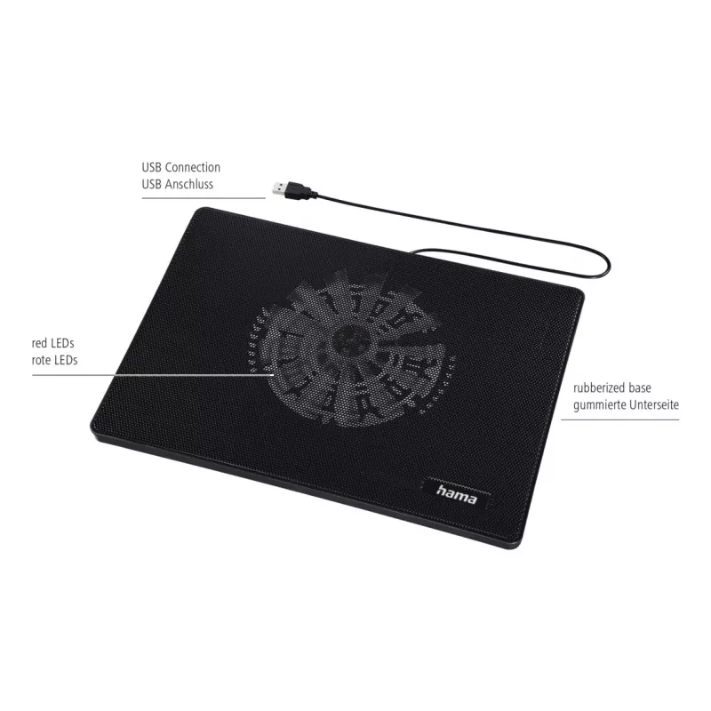 Hama Base di raffreddamento sottile per laptop 39,6 cm (15,6