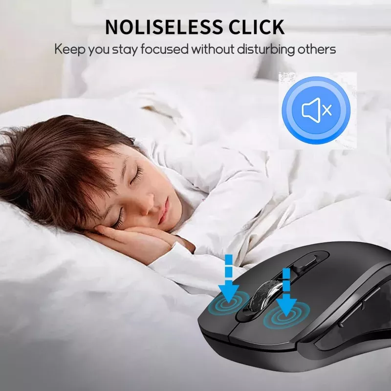 Mouse wireless EQUIP dual mode ambidestro 6 tasti, ottico 1600 DPI, RF + Bluetooth, nero