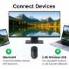 Mouse wireless EQUIP dual mode ambidestro 6 tasti, ottico 1600 DPI, RF + Bluetooth, nero