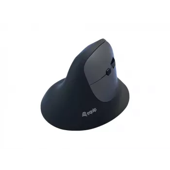 Mouse wireless verticale ergonomico EQUIP per destrimani, 1600 DPI, RF Wireless + Bluetooth, ricaricabile, 6 tasti, nero