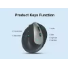 Mouse wireless verticale ergonomico EQUIP per destrimani, 1600 DPI, RF Wireless + Bluetooth, ricaricabile, 6 tasti, nero