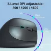 Mouse wireless verticale ergonomico EQUIP per destrimani, 1600 DPI, RF Wireless + Bluetooth, ricaricabile, 6 tasti, nero