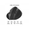 Mouse wireless verticale ergonomico EQUIP per destrimani, 1600 DPI, RF Wireless + Bluetooth, ricaricabile, 6 tasti, nero