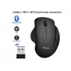 Mouse wireless dual mode ricaricabile EQUIP 6 tasti — per destrimani, ottico 1600 DPI, RF Wireless + Bluetooth, nero