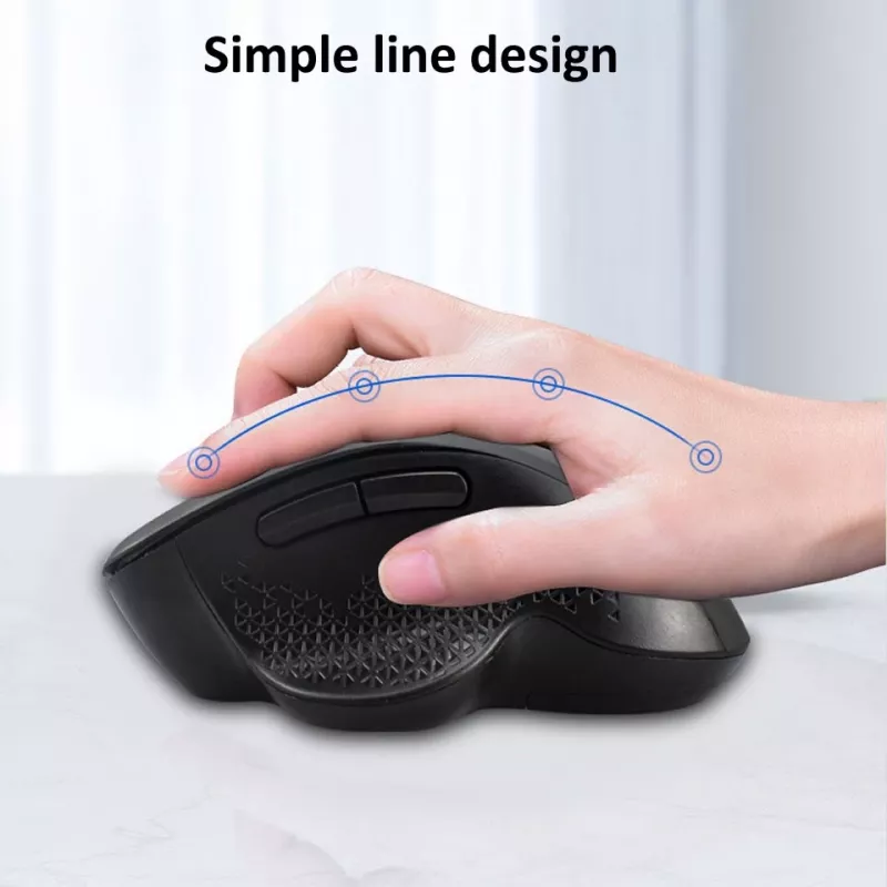 Mouse wireless dual mode ricaricabile EQUIP 6 tasti — per destrimani, ottico 1600 DPI, RF Wireless + Bluetooth, nero