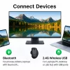 Mouse wireless dual mode ricaricabile EQUIP 6 tasti — per destrimani, ottico 1600 DPI, RF Wireless + Bluetooth, nero