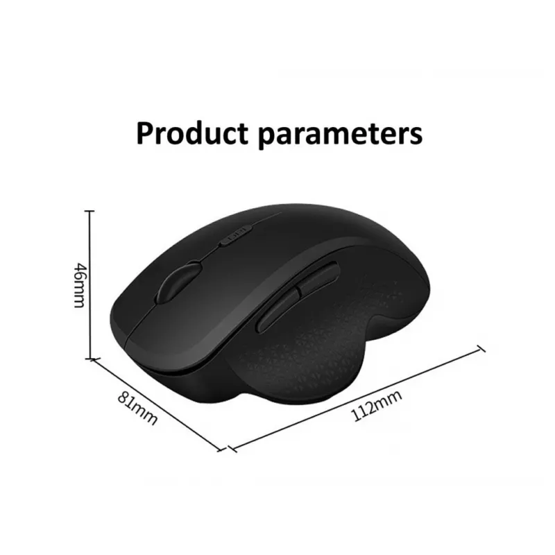 Mouse wireless dual mode ricaricabile EQUIP 6 tasti — per destrimani, ottico 1600 DPI, RF Wireless + Bluetooth, nero