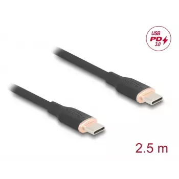 Cavo USB DeLOCK 81239 2,5 m USB-C nero USB 2.0 0,48 Gbit/s