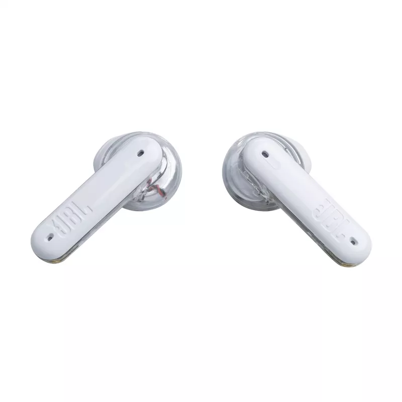 JBL Tune Flex Ghost Edition Headset True Wireless Stereo (TWS) In-ear Chiamate/Musica Bluetooth Trasparente, Bianco