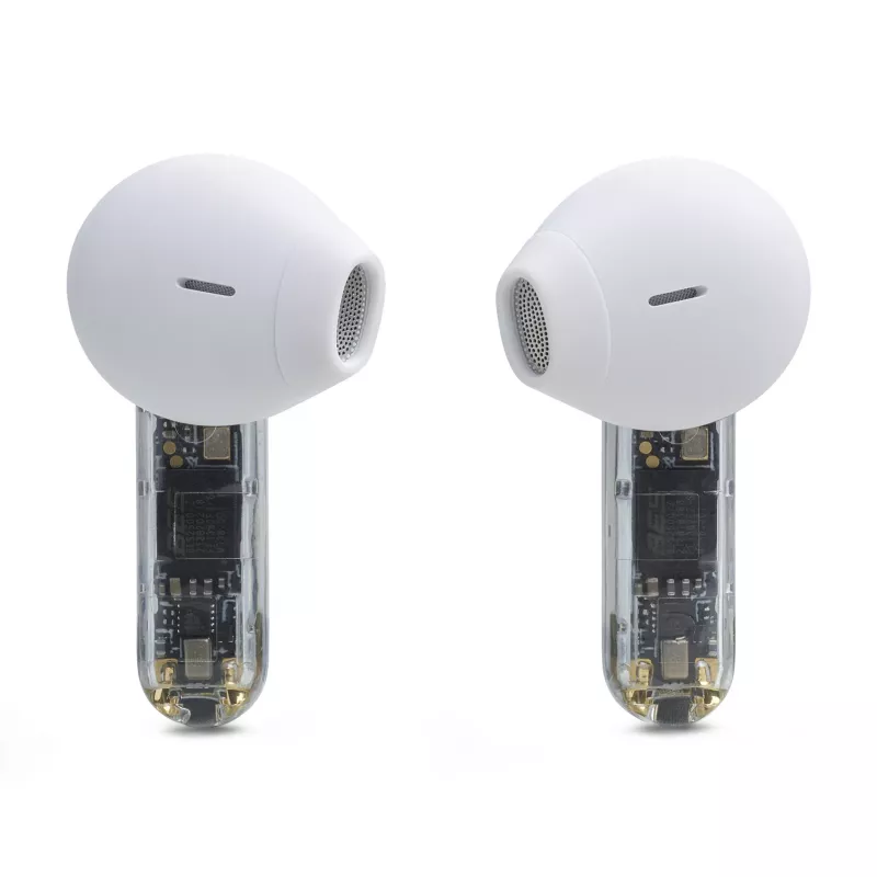 JBL Tune Flex Ghost Edition Headset True Wireless Stereo (TWS) In-ear Chiamate/Musica Bluetooth Trasparente, Bianco