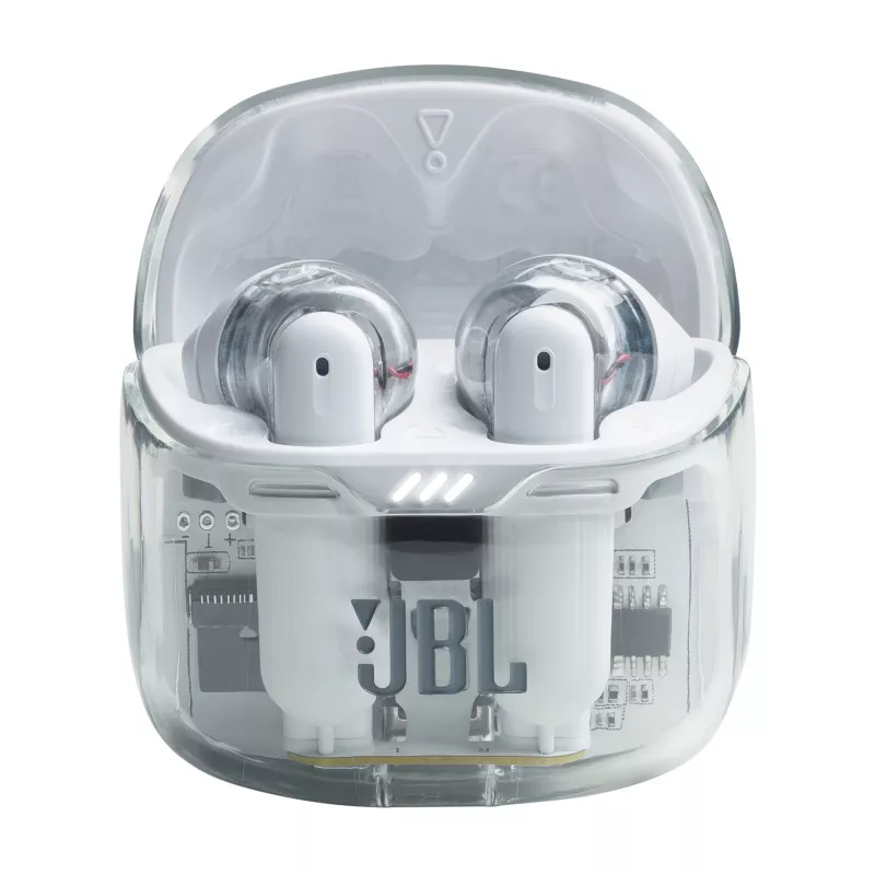 JBL Tune Flex Ghost Edition Headset True Wireless Stereo (TWS) In-ear Chiamate/Musica Bluetooth Trasparente, Bianco