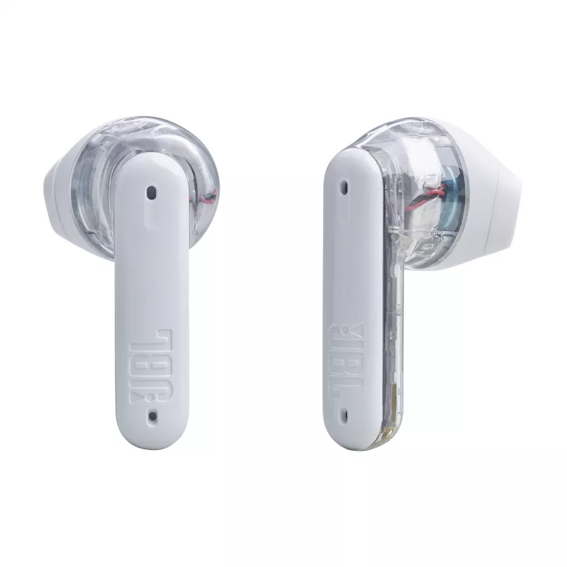 JBL Tune Flex Ghost Edition Headset True Wireless Stereo (TWS) In-ear Chiamate/Musica Bluetooth Trasparente, Bianco