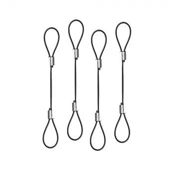 Supporti per adattatori cavo Lindy – confezione da 4, 0,15 m, poliammide, acciaio inox, nero