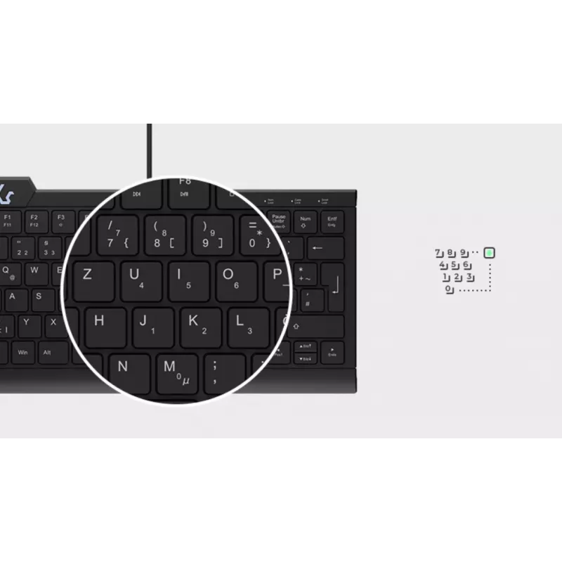 KeySonic KSK-5010ELC (DE) tastiera per casa USB QWERTZ tedesco nero