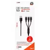 Cavo USB 2GO 797156 1,5 m USB B 3 x USB C nero